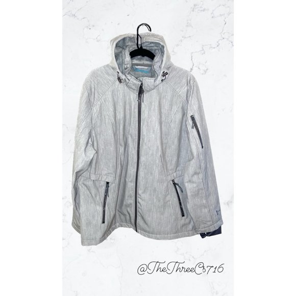 Free Country Jackets & Blazers - Free Country Grey Womens Zip Jacket With Hood 1XL 2XL 3XL NWT